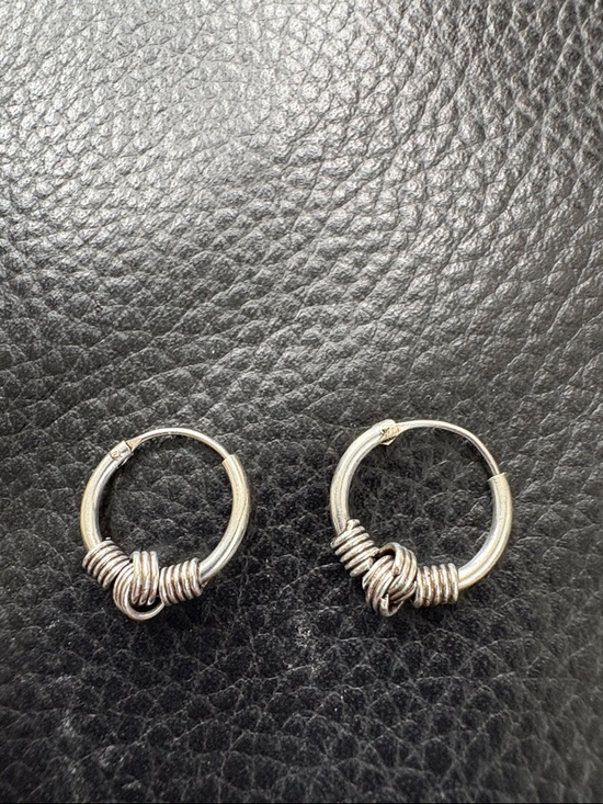Jewelry - Sterling Silver Knot Hoop Earrings -